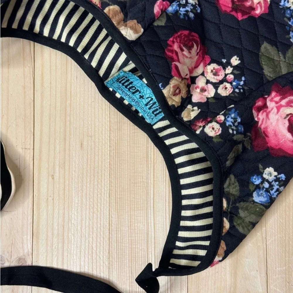 Glitter & Wit Floral Cat Ear Bonnet. Size 2/3t. Excellent Condition